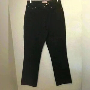 Vtg St John's Bay Black Boot Cut Jeans Women 16 Tall